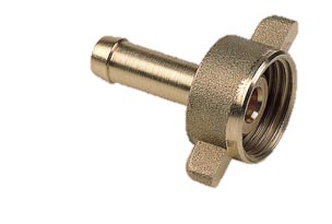 Brass Hose Tails 10mm with 1/2" Fly Nut