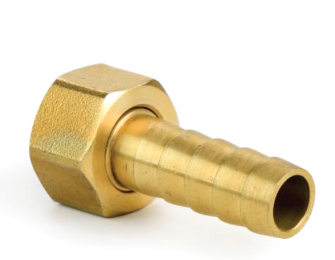 Brass Hose Tails 8mm with 1/2" Hex Nut