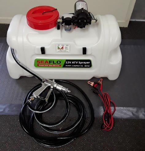 Seaflo ATV sprayer with 60 psi / 7.6 LPM HI Flow pump with k7 Gun - 100Ltr