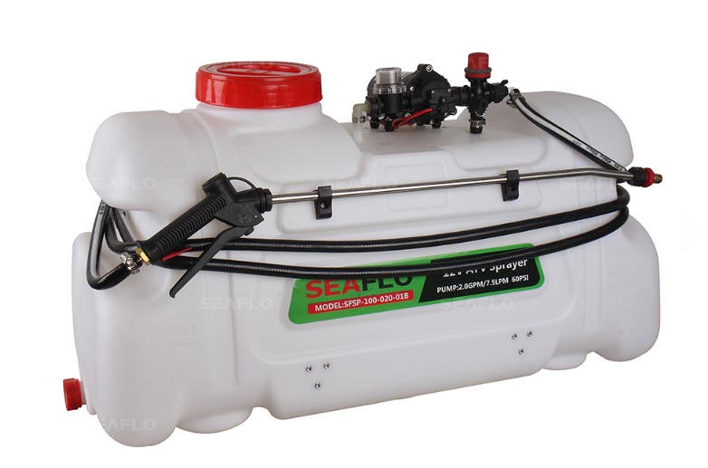 Seaflo ATV sprayer with 60 psi / 7.6 Litres per minute HI Flow pump - 100Ltr